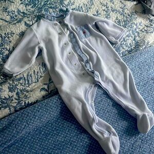 Petit bateau 12 months onesie pj that closes with buttons